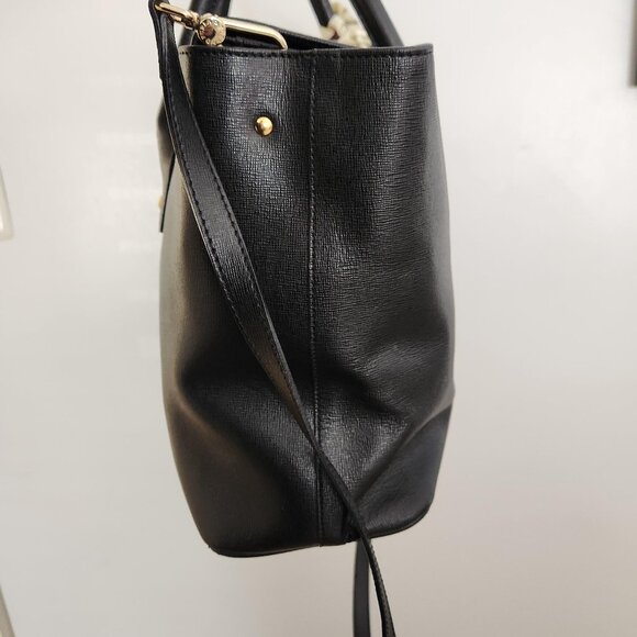Furla Black Saffiano Leather 5 pc tote set EUC - Picture 11 of 15